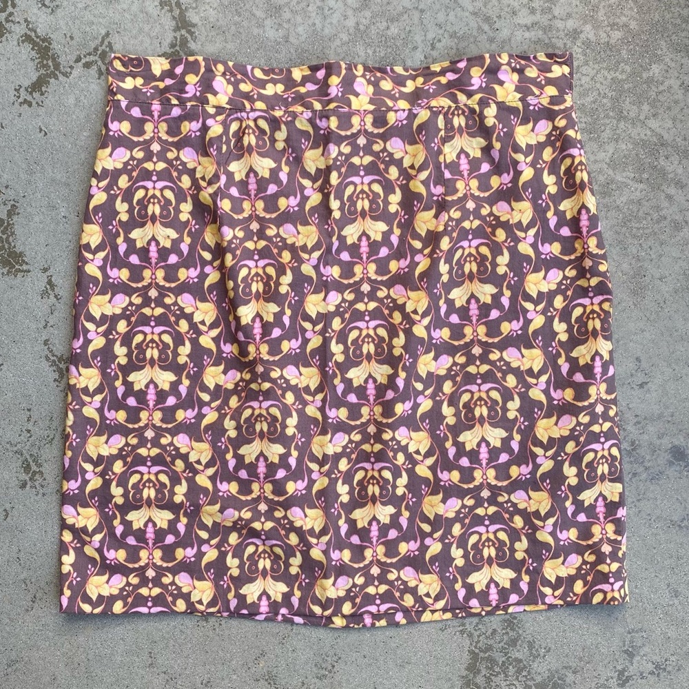 Printed Cotton Pencil Skirt